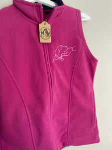 PRE-LOVED ‘Just You and Me’ pink fleece gillet