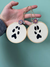 Load image into Gallery viewer, Custom Embroidered Mini Hoop Christmas Bauble/ Tree Decoration
