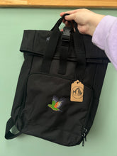 Load image into Gallery viewer, Colourful Bird Backpack for Bird Lovers and Owners- colourful embroidered compact rucksack for your adventures
