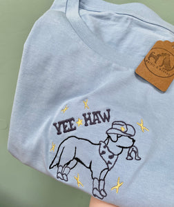 Cowboy Dog T-shirt - yeehaw dog tee