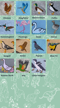 Load image into Gallery viewer, Dinky Bird Accessories Pouch / Make up bag / travel bag / sewing bag.
