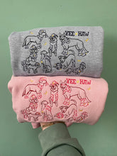 Load image into Gallery viewer, Yee Haw - Dogs Disco Cowgirl / Cowboy Sweatshirt for dog and cowgirl lovers
