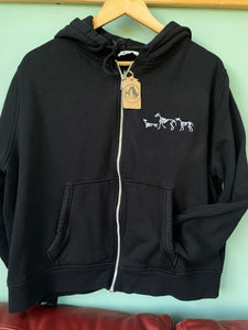 PRE-LOVED - Dog Skeleton Hoodie- black