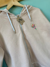 Load image into Gallery viewer, PRE-LOVED - Flower Bunch Zip Up Hoodie - Peach
