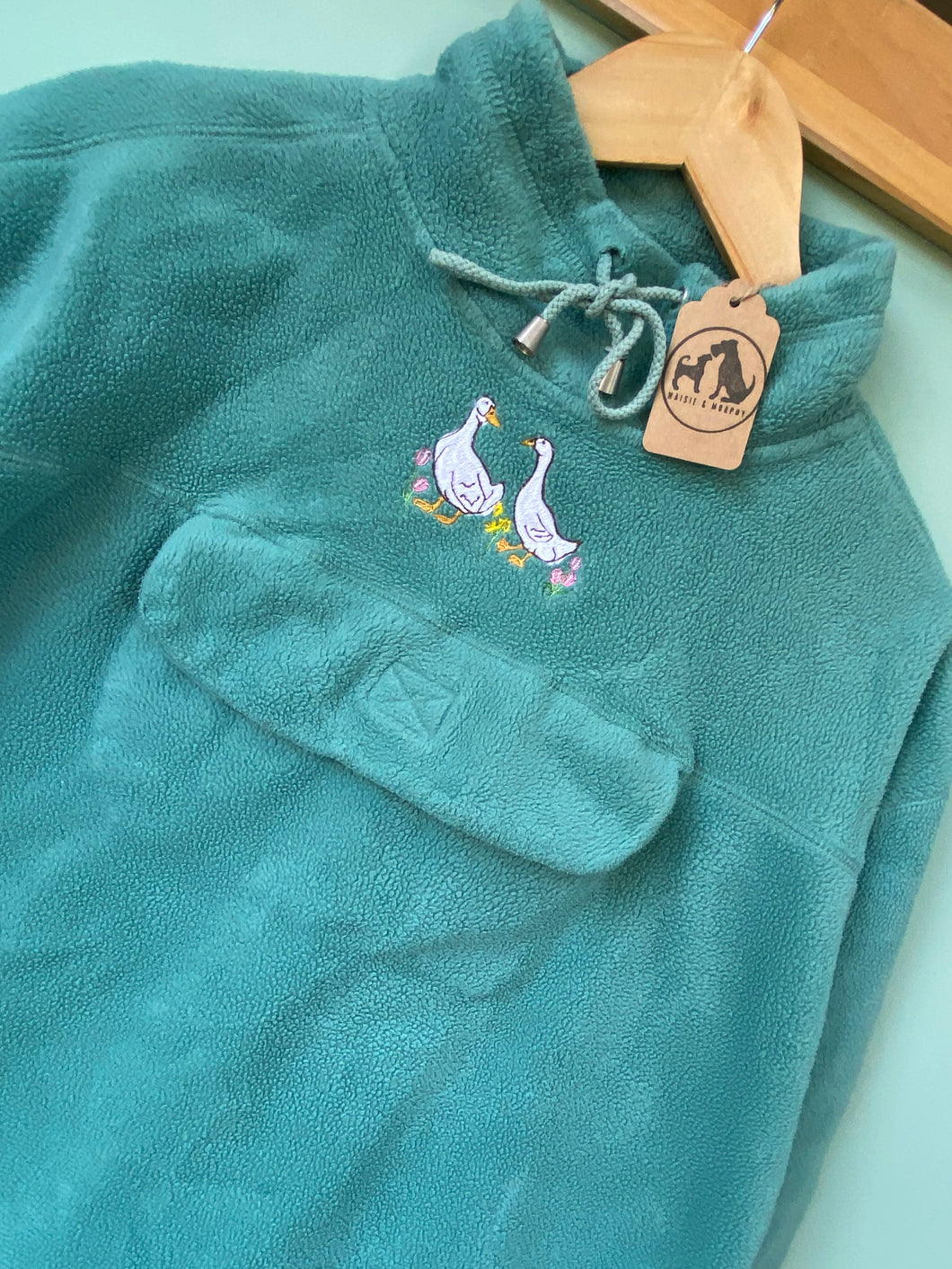 PRE-LOVED - Duck Flowers Fleece - Green