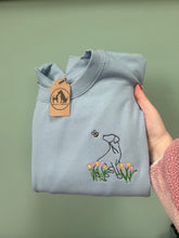 Load image into Gallery viewer, OUTLINE STYLE - Tulips Dogs Sweatshirt - Embroidered sweater for dog lovers
