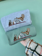 Load image into Gallery viewer, Embroidered Owl Sweatshirt - Barn Owl, Snowy Owl, Horned Owl, Tawny Owl

