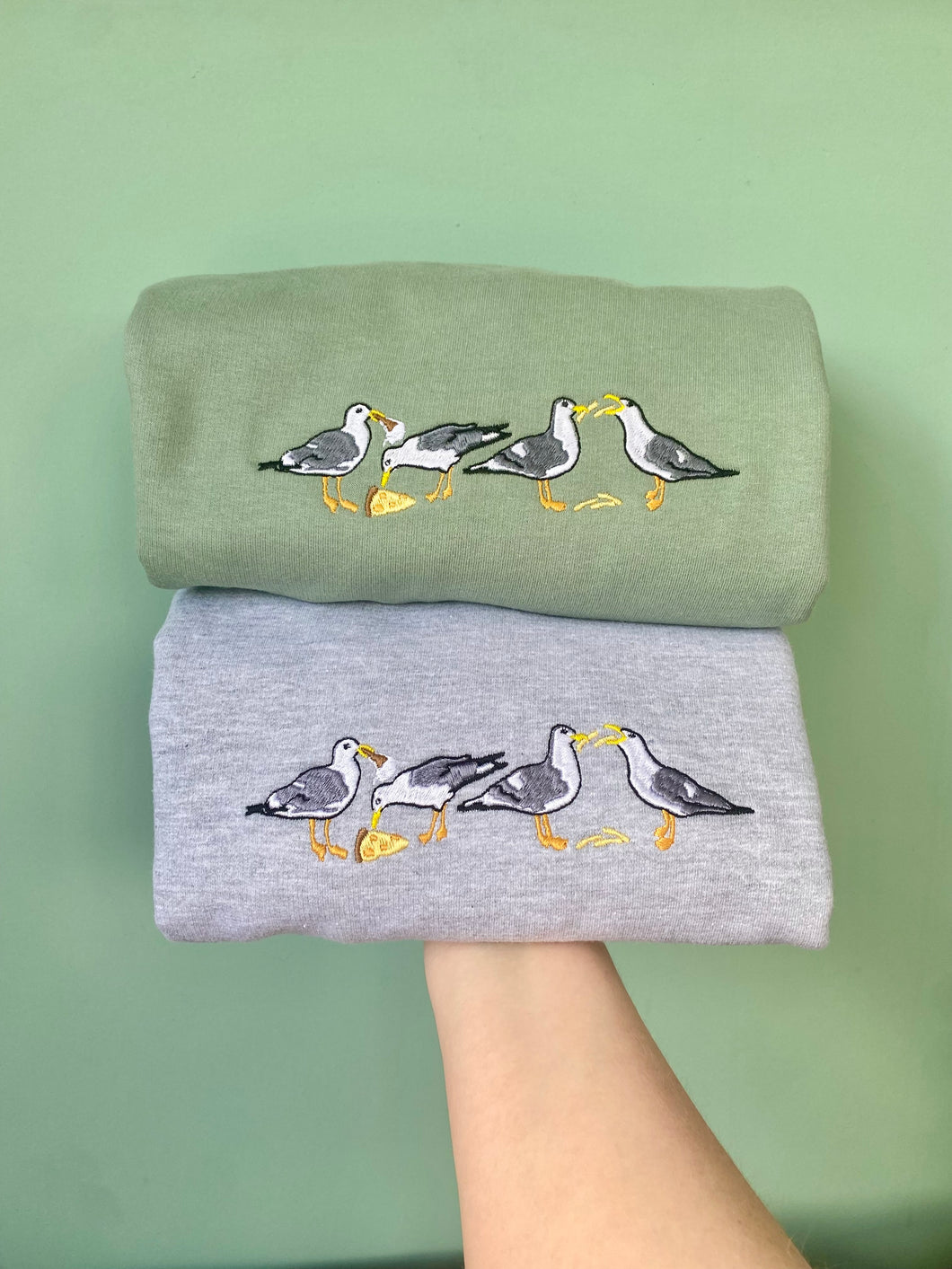 Seagull  Embroidered Sweatshirt - Gull  gifts for sea gull lovers.