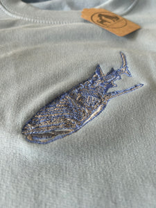 IMPERFECT whale Shark Sweatshirt - Sky Blue - M