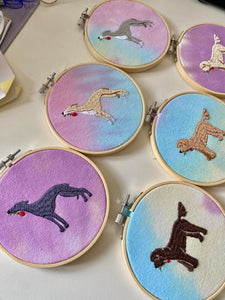 Various Breeds- Mini Dog Breed Embroidered Decorative Hoop (5 INCH)- Display in your home - Home Decor