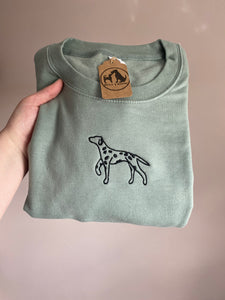 SILHOUETTE STYLE SWEATSHIRT - Various Breeds- Dogs Sweatshirt - Embroidered sweater for dog lovers