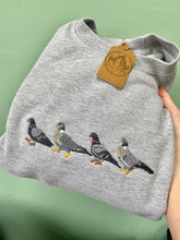 Load image into Gallery viewer, Pigeon Embroidered Sweatshirt - Pigeon gifts for pigeon lovers.
