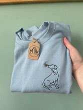 Load image into Gallery viewer, Spring Labrador Outline Sweatshirt - Gifts yellow, red, chocolate, black and silver Labrador owners and lovers.
