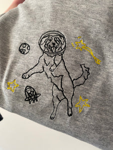 Intergalactic Dogs Sweatshirt - Space Golden Retriever