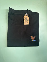 Load image into Gallery viewer, Bird Embroidered T-Shirt - Pigeon, Kingfisher, Swan, Goose, Duck, Blue tit, Robin, Seagull, Flamingo, Puffin, Swan, Hummingbird, Running duck, Kea, Little Blue penguin. Bird Embroidery for bird lovers and twitchers.
