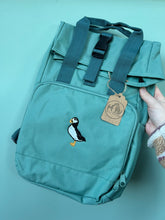 Load image into Gallery viewer, Colourful Bird Backpack for Bird Lovers and Owners- colourful embroidered compact rucksack for your adventures
