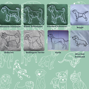 Mix and match for silhouette or outline dog breeds