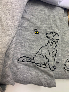 Various Breeds - Outline Bee Dog Breed T-Shirts