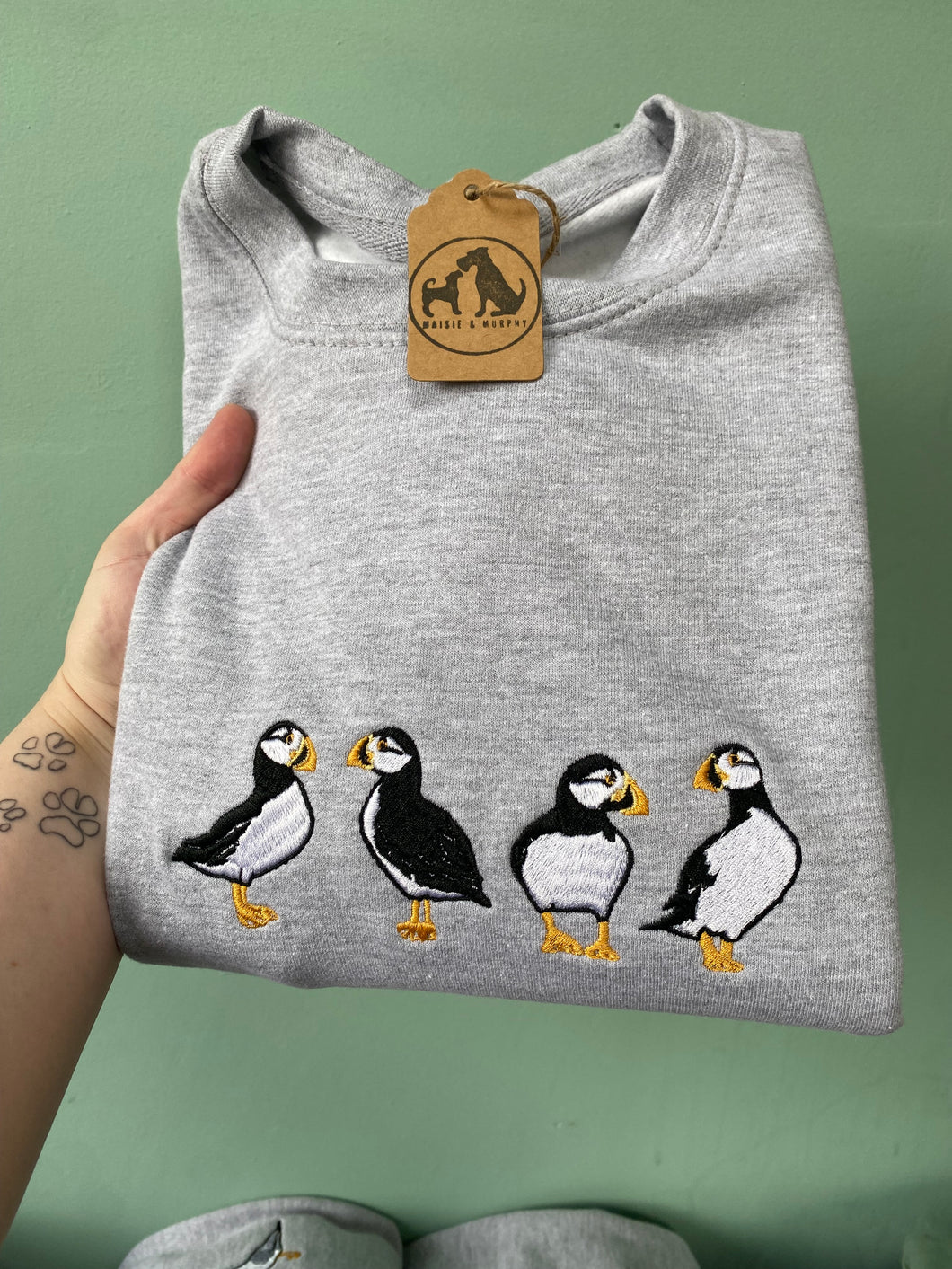 Puffin Sweatshirt - Grey/ L