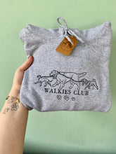 Load image into Gallery viewer, Walkies Club Dogs embroidered Sweatshirt / Hoodie for dog lovers
