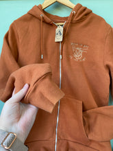 Load image into Gallery viewer, PRE-LOVED - Here to Pet all the Dogs -  Zip Up Hoodie - Orange
