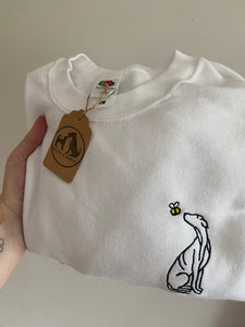 IMPERFECT Sighthound Sweatshirt - Size S/ WHITE