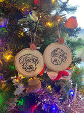 Load image into Gallery viewer, Custom Embroidered Mini Hoop Christmas Bauble/ Tree Decoration
