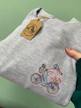 Load image into Gallery viewer, Cute Bicycle Dog Basket Sweatshirt - Embroidered sweater for dog lovers
