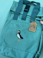 Load image into Gallery viewer, Colourful Bird Backpack for Bird Lovers and Owners- colourful embroidered compact rucksack for your adventures
