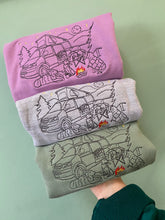 Load image into Gallery viewer, Camping / Campervan Dogs Sweatshirt for dog lovers and adventurers
