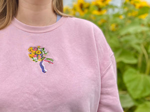 Custom Bridal Bouquet Embroidered Sweatshirt - wedding gifts for the bride or bridal party.