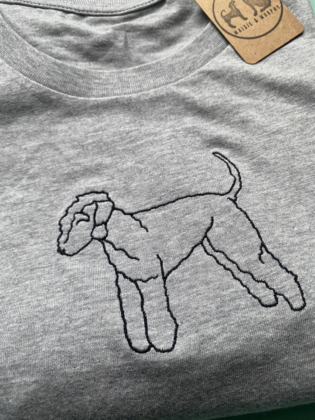 Bedlington Terrier Silhouette Sweatshirt- Gifts for Terrier lovers and owners