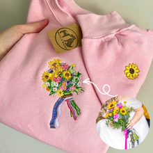 Load image into Gallery viewer, Custom Bridal Bouquet Embroidered Sweatshirt - wedding gifts for the bride or bridal party.
