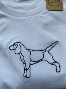 Embroidered Organic Beagle T-Shirt - Gifts for beagle lovers and owners