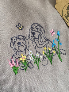 MIX AND MATCH DOG BREEDS- OUTLINE STYLE - Wildflower Dogs Sweatshirt - Embroidered sweater for dog lovers