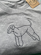 Load image into Gallery viewer, Embroidered Organic Bedlington Terrier T-Shirt - Gifts for Bedlington terrier lovers and owners
