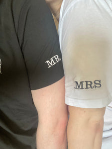 MATCHING Wedding/ Newlyweds Embroidered T-shirts - newly wed or honeymoon t-shirts