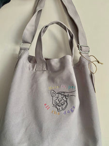 ‘Here to pet all the dogs’ Day bag- For dog lovers