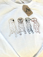 Load image into Gallery viewer, Embroidered Labrador Sweatshirt - Gifts for yellow, chocolate brown, black and fox red lab lovers
