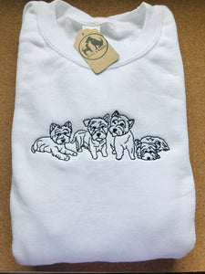 Embroidered Westie Sweatshirt - Gifts for West Highland Terrier Lovers