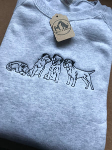 Embroidered Border Terrier Sweatshirt - Gifts for dog lovers & owners