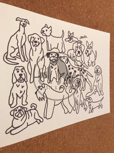 Dog Club - A5 Art Print