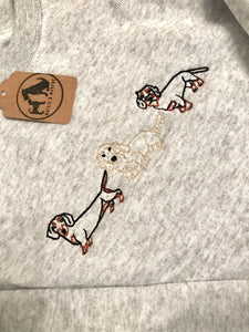 Embroidered Dachshund Sweatshirt - Gifts for sausage dog lovers/ owners
