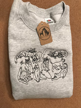 Load image into Gallery viewer, Embroidered Cats Sweatshirt - The perfect gift for cat lovers &amp; owners
