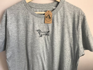 Embroidered Dachshund T-shirt - Gifts for Sausage dog lovers and owners