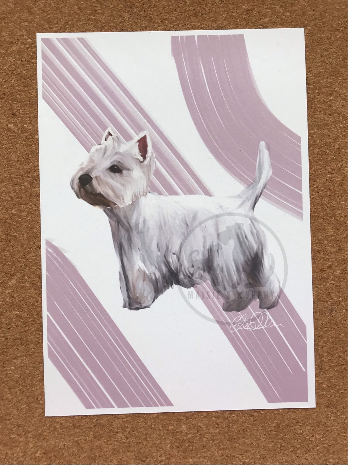 West highland best sale terrier art