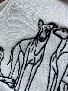 IMPERFECT Sighthound sweatshirt- WHITE S