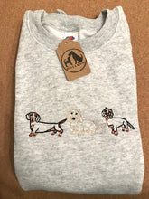 Load image into Gallery viewer, Embroidered Dachshund Sweatshirt - Gifts for sausage dog lovers/ owners

