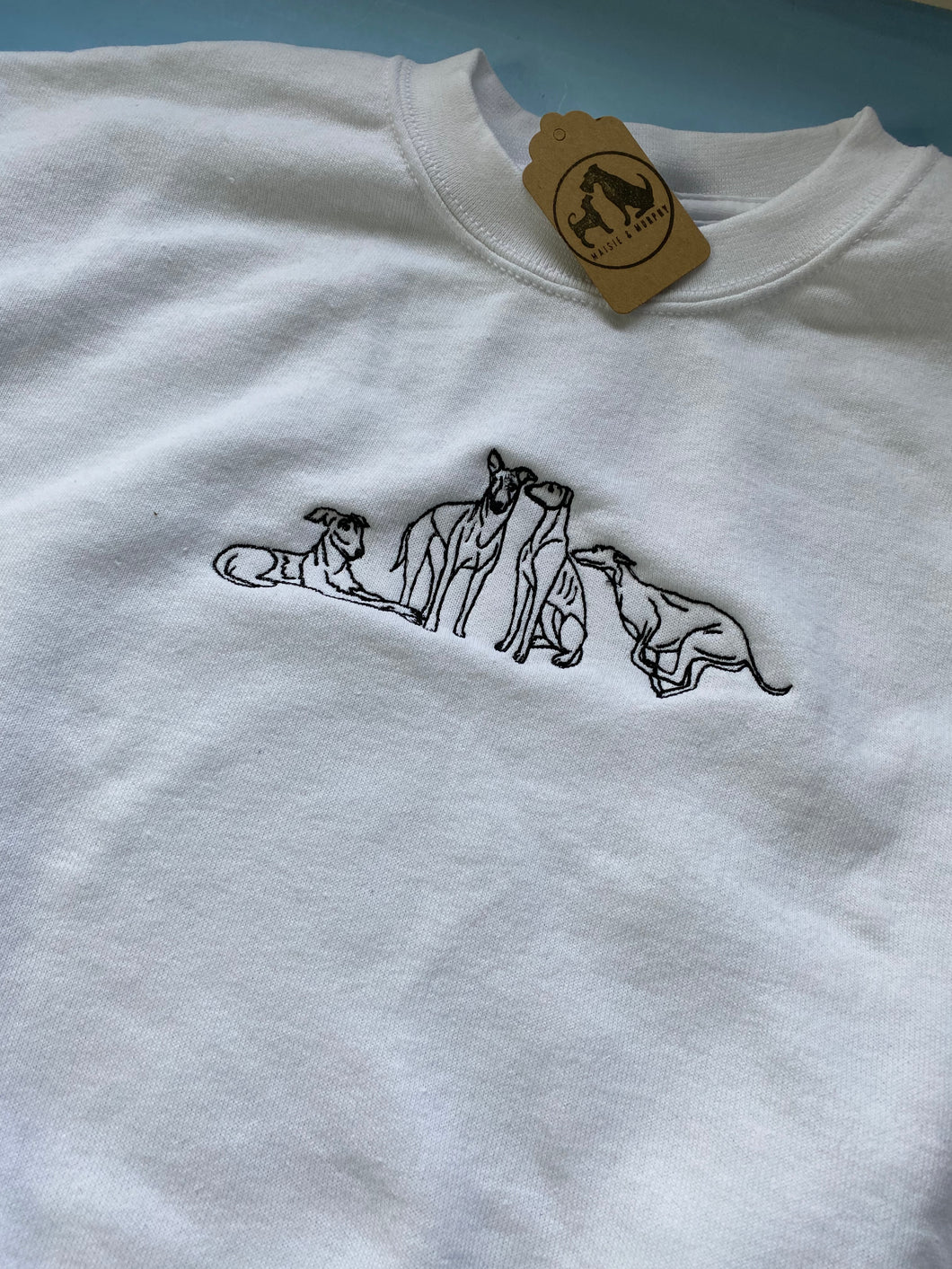 IMPERFECT Sighthound sweatshirt- WHITE S