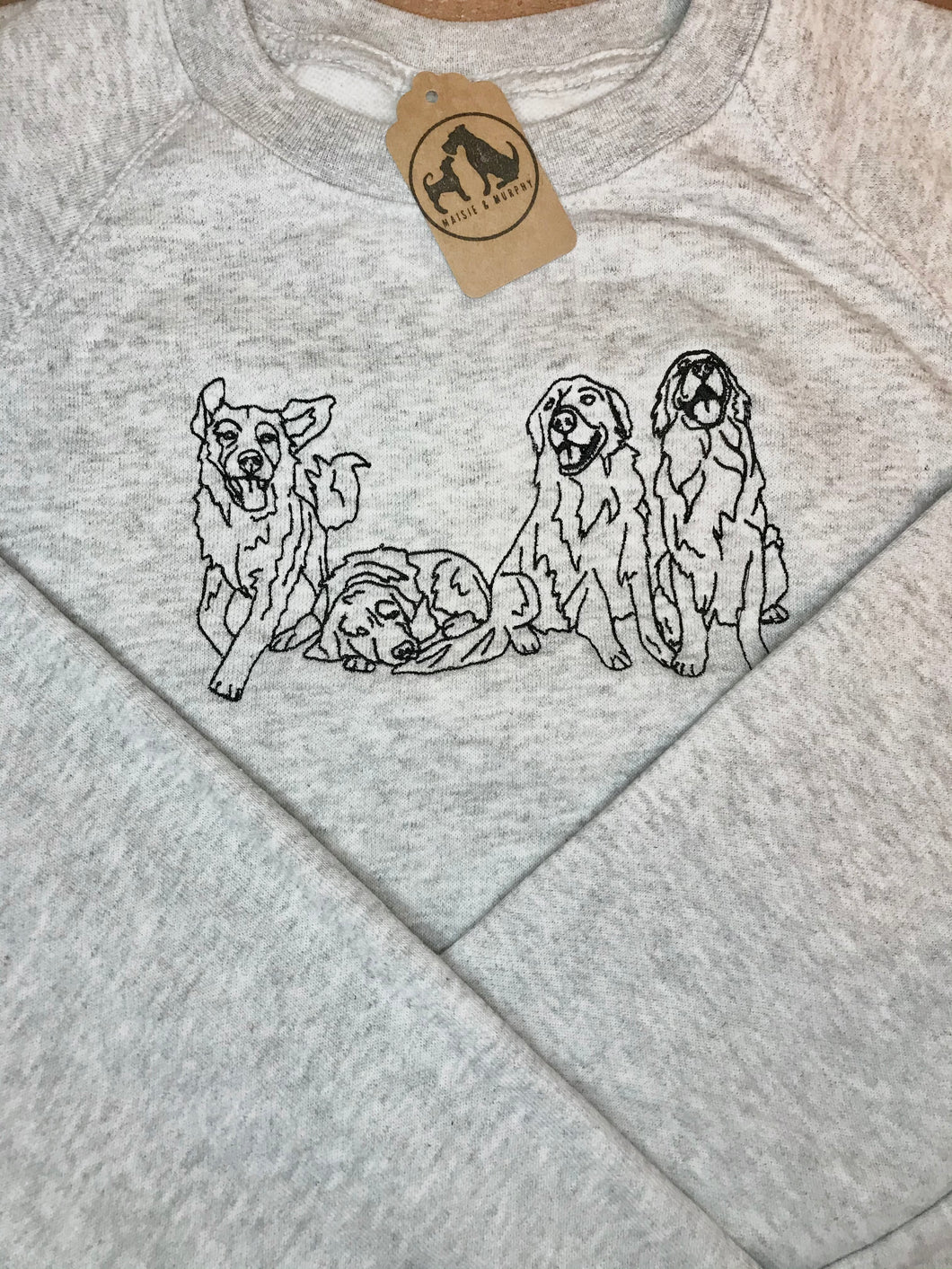 Embroidered Golden Retriever Sweatshirt - Gifts for dog lovers & owners